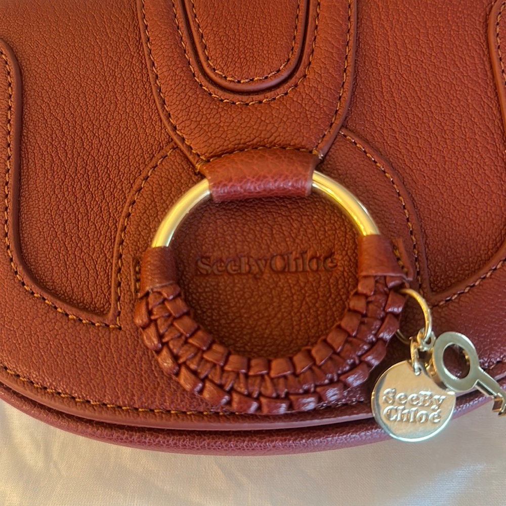 NWT See by Chloé Mini Hana Leather Saddle Bag Chloe - Picture 6 of 10